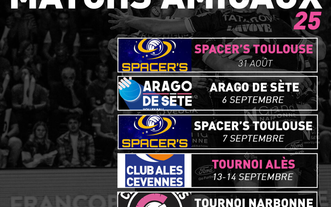 CENTURIONS CALENDRIER MATCHS AMICAUX