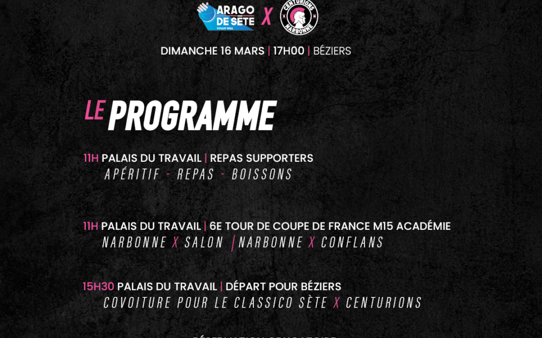 Le programme du Classico