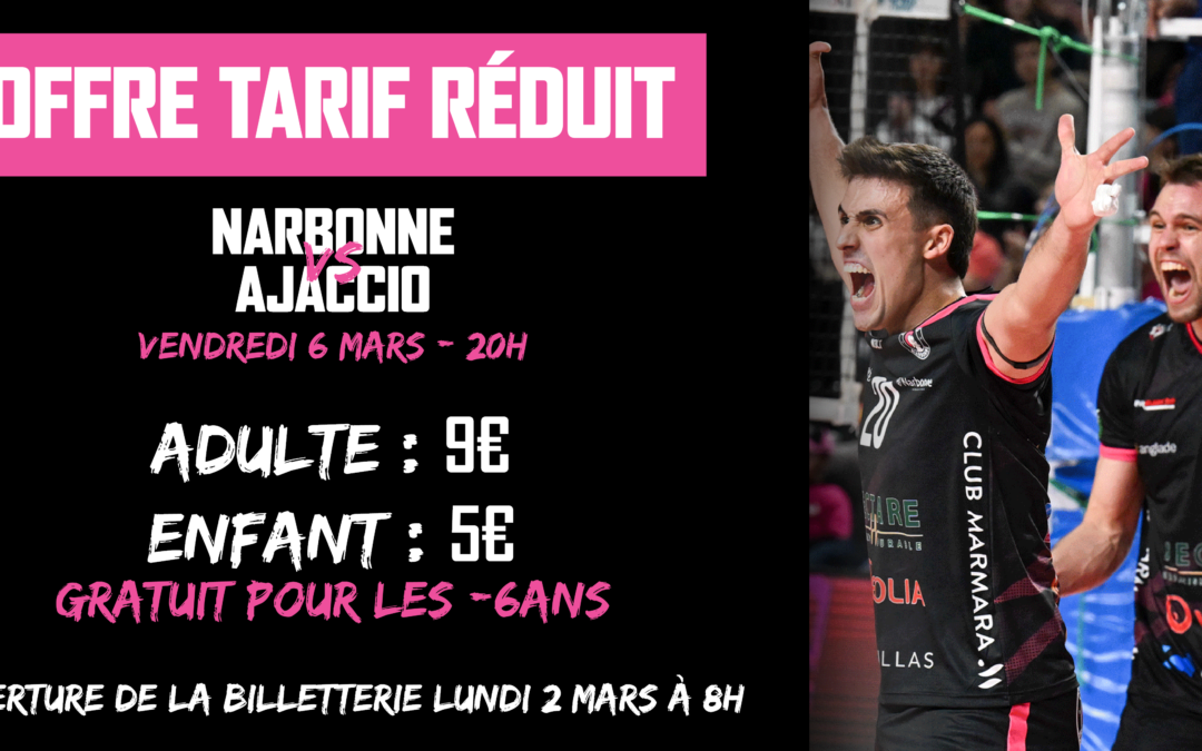 ALERTE INFO : TARIF REDUIT FACE À AJACCIO